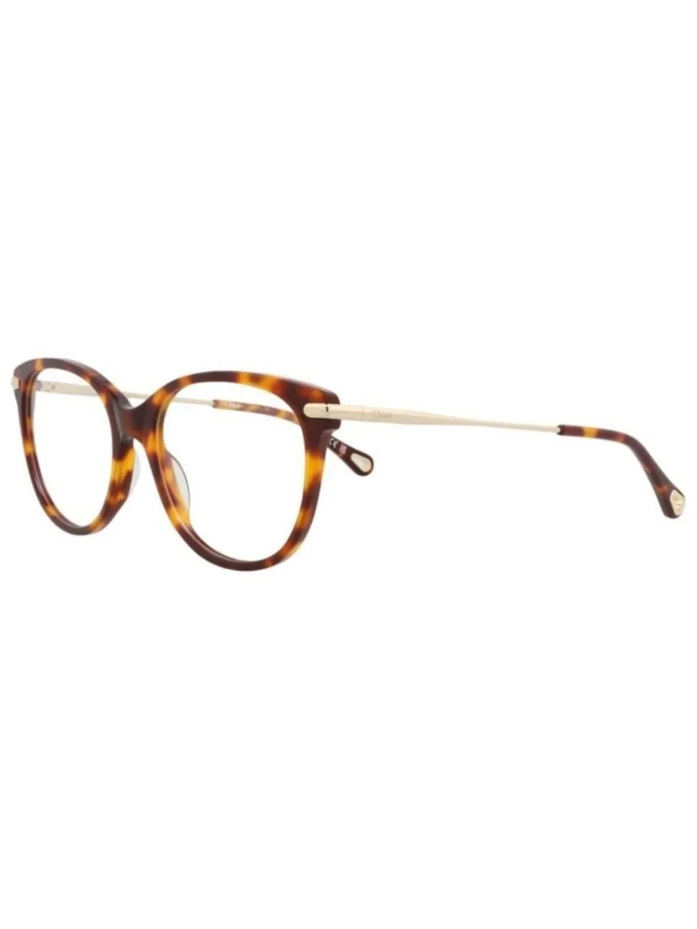 New Chloé Womens Cat Eye Havana Gold Transparent Fashion Designer Eyeglasses
